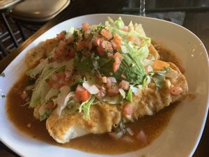 Vegan Enchiladas—nice spice!  at Lazy Hippo at The Whiskey House in San Diego