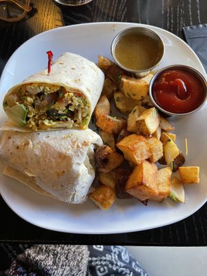 Breakfast burrito   at Lazy Hippo at The Whiskey House in San Diego