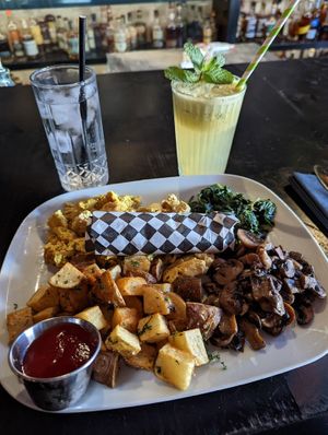 The vegan scramble was delicious! Came with 3 corn tortillas as well. at Lazy Hippo at The Whiskey House in San Diego