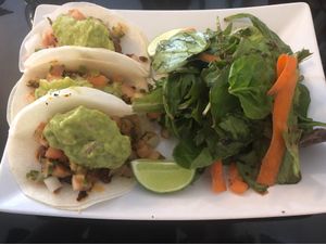 Jicama Soyrizo Tacos at Lazy Hippo at The Whiskey House in San Diego