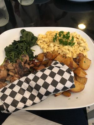 Vegan plate  at Lazy Hippo at The Whiskey House in San Diego