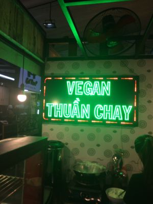 The new sign.  at Herbivora in Ho Chi Minh City