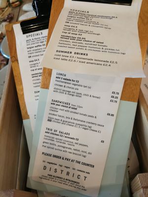 Menu at District - Stranmillis Rd in Belfast