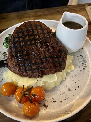 House Steak (tasted more like meatloaf but was still quite good) at Yavanna in Paddington