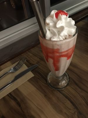 Strawberry milkshake   at Yavanna in Paddington