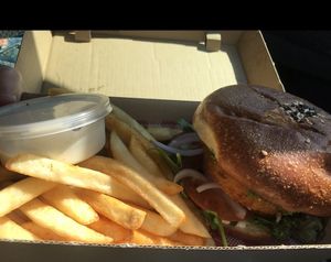 Take away chicken burger   at Yavanna in Paddington