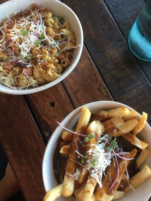 Poutine and the Mac and Cheeze at Yavanna in Paddington