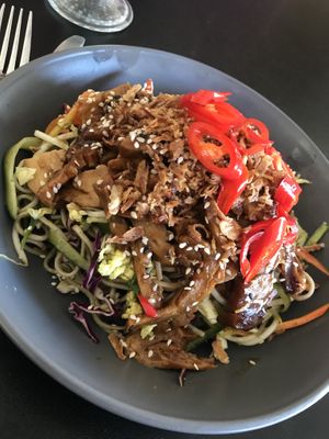 Soba noodle salads with “duck" at Yavanna in Paddington