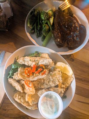 Coconut 'calamari' and 'steak' 🤤 at Yavanna in Paddington