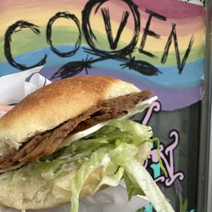 Pastrami Sandy  at Coven Plant Based Marketplace in Hamilton