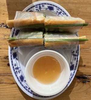 Vegan spring rolls with mock duck.   at Hai Hai in Minneapolis