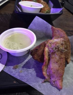 Lemongrass potstickers with a delicious sauce  at Crispy Edge in St Louis