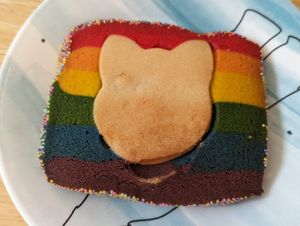 Vegan sugar cookie at Mauhaus Cat Cafe in Maplewood