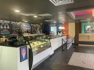 Inside at NadaMoo! Scoop Shop in Austin