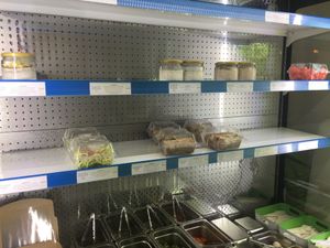 Salad bar and grab-and-go items  at Juice Cafe in Tamarindo