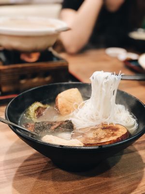 Yong Tao Foo (4 items + 2 mini items + vermicelli in vegetable soup for $4.80) at Green Age 善提素 in West Singapore