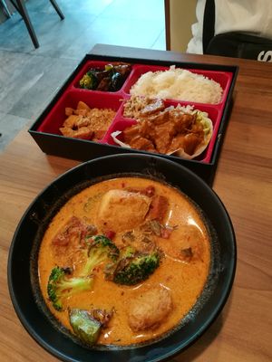 Yong tau fu with laksa base and bento set at Green Age 善提素 in West Singapore