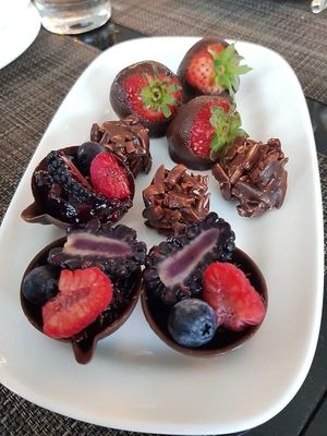 Vegan bites at The Landing Point in Central Singapore