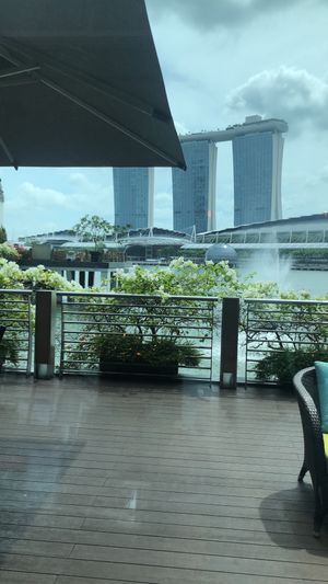 View from the restaurant  at The Landing Point in Central Singapore