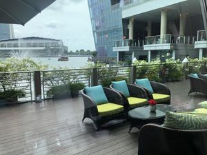 View from the restaurant  at The Landing Point in Central Singapore
