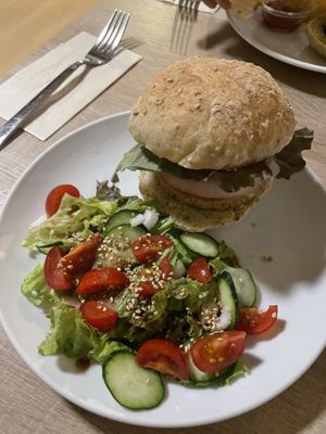 Tofu burger at Bruntons in Yokohama