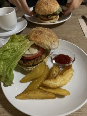 Tofu burger at Bruntons in Yokohama