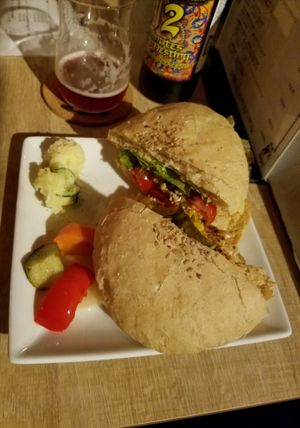 tofu burger at Bruntons in Yokohama