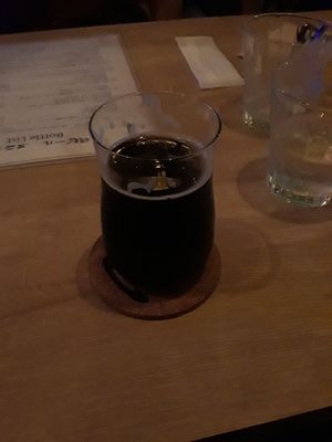 The porter is astounding. Smooth with a chocolate finish at Bruntons in Yokohama