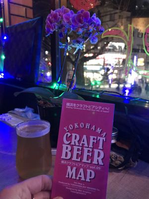 Craft beer map at Bruntons in Yokohama