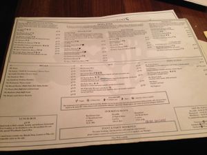 menu at Woodlands - Leicester Square in London