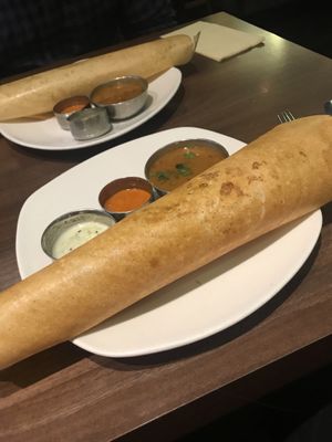 Gorgeous post theatre Dosas.  at Woodlands - Leicester Square in London
