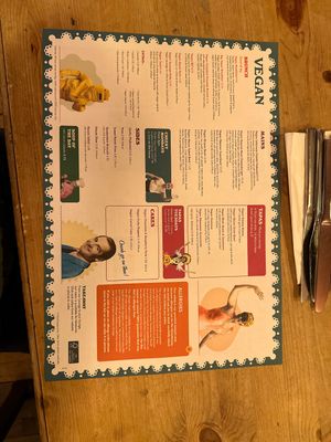 Vegan Menu 2/3/23  at Lounges - Paramo Lounge in Solihull