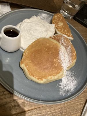Maple pancakes   at Shiro Cafe in Tokyo