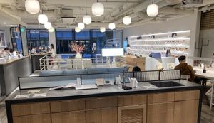 View from our table   at Shiro Cafe in Tokyo