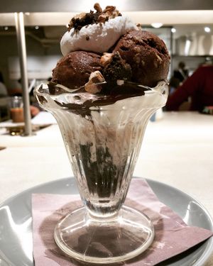 Chocolate and cacao crumbling parfait at Shiro Cafe in Tokyo