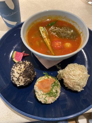 Tomato soup set  at Shiro Cafe in Tokyo