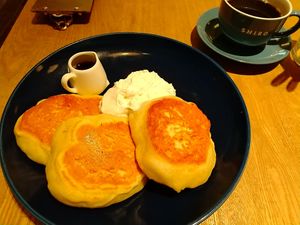 Vegan pancake! at Shiro Cafe in Tokyo