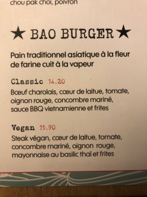 Vegan burger  at Hanoi Ca Phe in Lyon