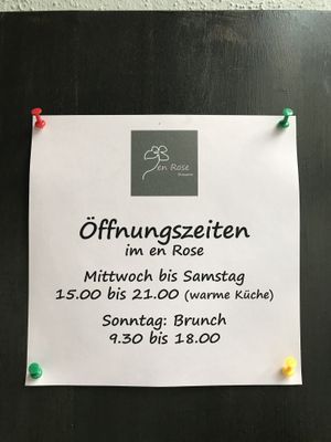 Öffnungszeiten  at Brasserie en Rose in Stein Am Rhein
