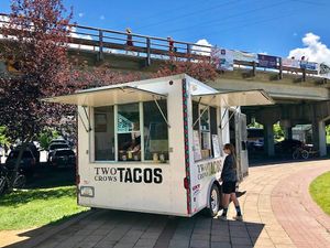 Two Crows Taco Truck at "Out to Lunch" in Caras Park at Two Crows Tacos - Food Truck in Missoula