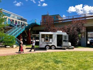 Beautiful day for vegan tacos! at Two Crows Tacos - Food Truck in Missoula