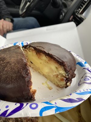 Not stingy with the cream filling on the Boston!! at VEERA in Missoula