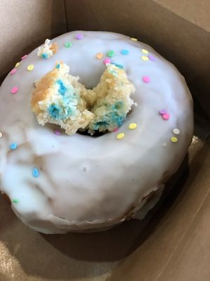 Birthday cake donut  at VEERA in Missoula