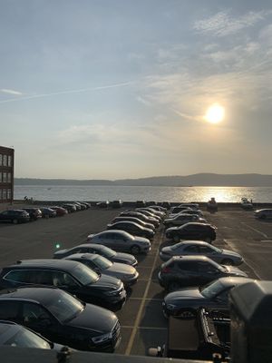 Not right on the water but pretty close. The deck overlooks the parking lot and Hudson River.  at Sambal Thai & Malay in Irvington