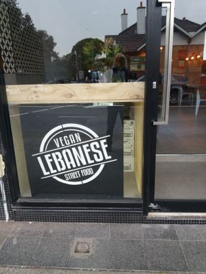 Street signage at Vegan Lebanese Street Food in Bondi