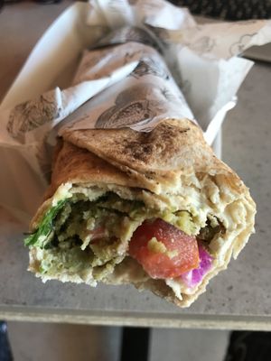 Falafel wrap (small $10, large $15) at Vegan Lebanese Street Food in Bondi