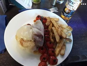 Cauliflower steak at The Pierhead Tavern in Isle Of Arran