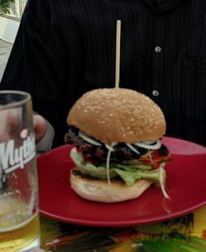 Irie Burger at Mad Irie.  at Mad Irie in Crete