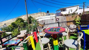 Rooftop terrace at Mad Irie in Crete