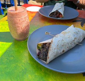 Wrap and smoothie  at Mad Irie in Crete